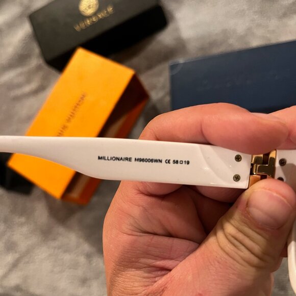 Louis Vuitton - White/Gold Millionaire Sunglasses - Picture 3 of 8